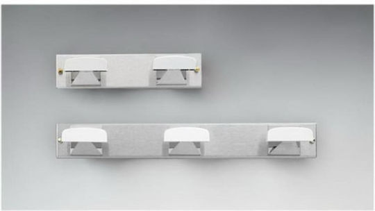 Inofix Metallische Chromfarbe Wandhalterung 2 Haken 19,2x4,5x4cm