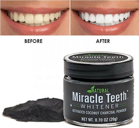 Miracle Teeth Teeth Whitening Powder with Activated Carbon 20gr