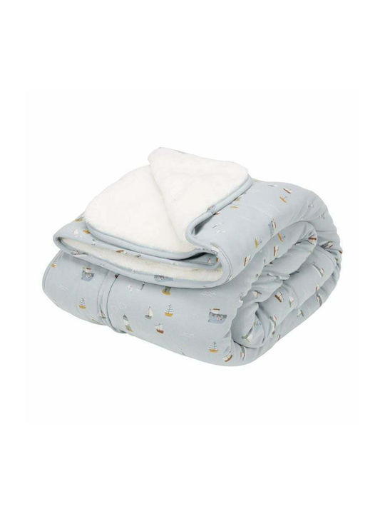 Little Dutch Blanket Nursery Swaddling Blankets Sailors Bay Cotton Blue 70x100cm.