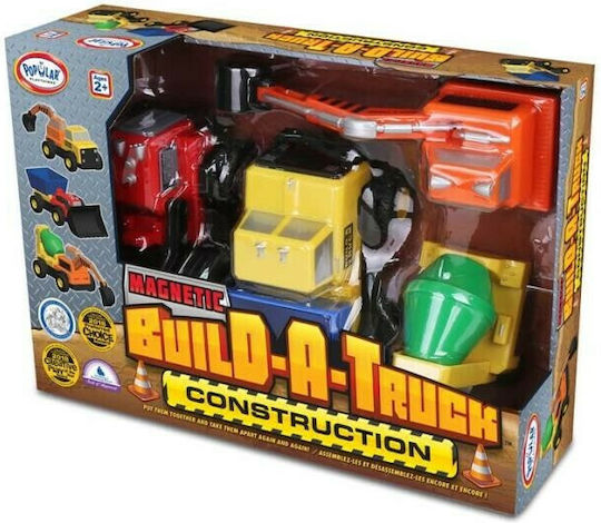 Popular PlayThings Magnetisches Spielzeug Bau- und Konstruktionsspielzeug Build a Truck für Kinder Ab 2 Jahren