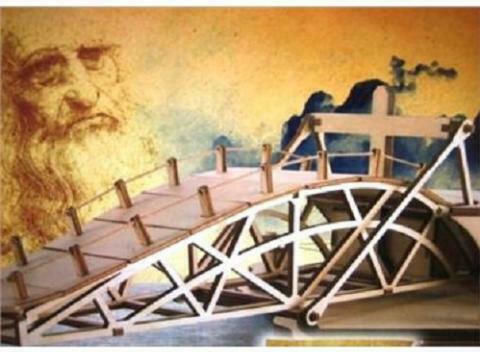 Revell Wooden Construction Toy Da Vinci Wood Model Kit Swing Bridge for Children 14++ Years