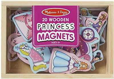 Melissa & Doug Magnetic Construction Toy Wooden Princess Magnets