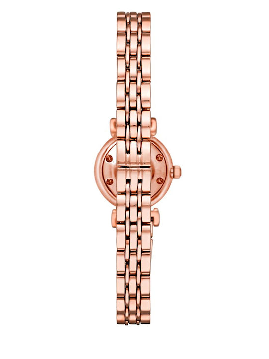 Emporio Armani Gianni T-bar Women's Watch with Pink Gold Metal Bracelet