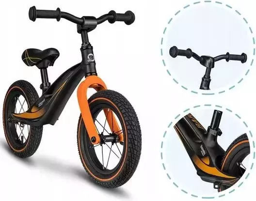 Lionelo Kids Balance Bike Bart Air Black