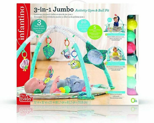 Infantino Jumbo Baby Playmat & Gym for Newborns