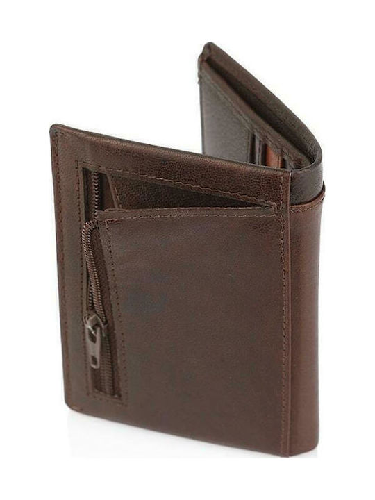 Leather Men's Wallet Classic Brown