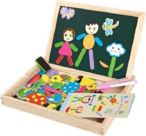 Fantastic Wooden Easel Magnetic Board Markerboard Blackboard Double Sided