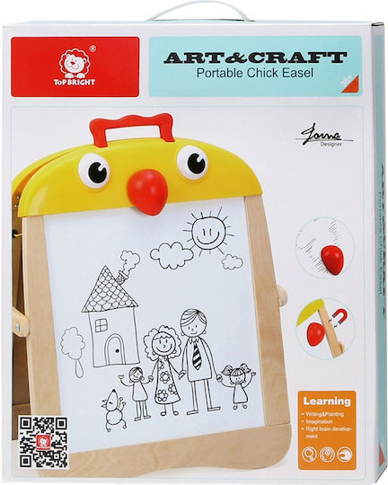 Top Bright Magnetic Board Markerboard Blackboard Double Sided 47.5x47.5cm
