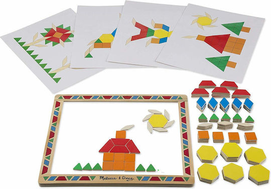 Melissa & Doug Magnetic Pattern Block Kit Tablă magnetică Față și spate 36.8x35.6cm