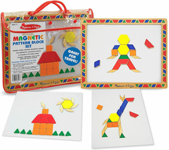 Melissa & Doug Magnetic Pattern Block Kit Tablă magnetică Față și spate 36.8x35.6cm