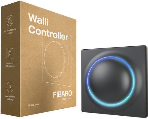 Fibaro Walli Comutator De Perete Electric Cu Comenzi Sens Unic Cu Ramă Neagră