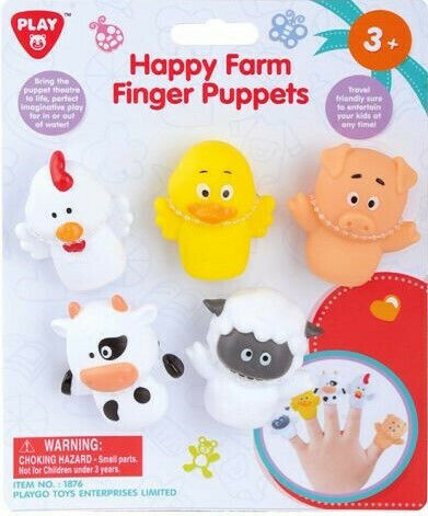 Playgo Happy Finger Puppets 5-Pack (Verschiedene Designs/Sortimente von Designs) 1 Stk