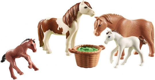 Playmobil Държава Ponies with Foals за 4-10 години