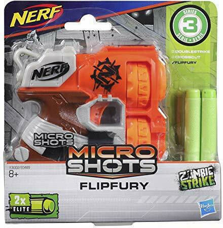 Nerf Launcher Zombie Strike for 8+ years old years MicroShots Flipfury