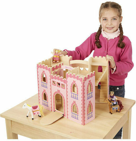 Melissa & Doug Fold & Go Princess Castle Wooden Dollhouse