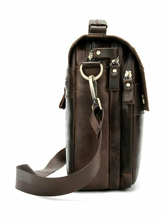 Leather Men's Bag Messenger Black