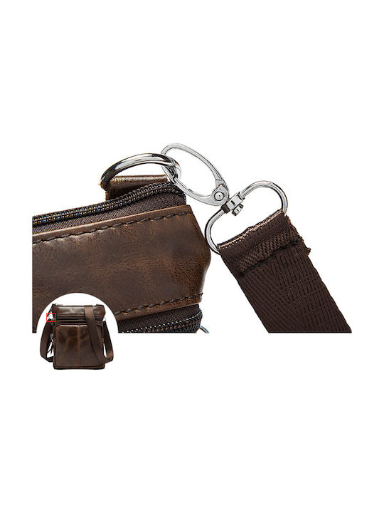 Lederne Herren Tasche Schulter / Crossbody Braun
