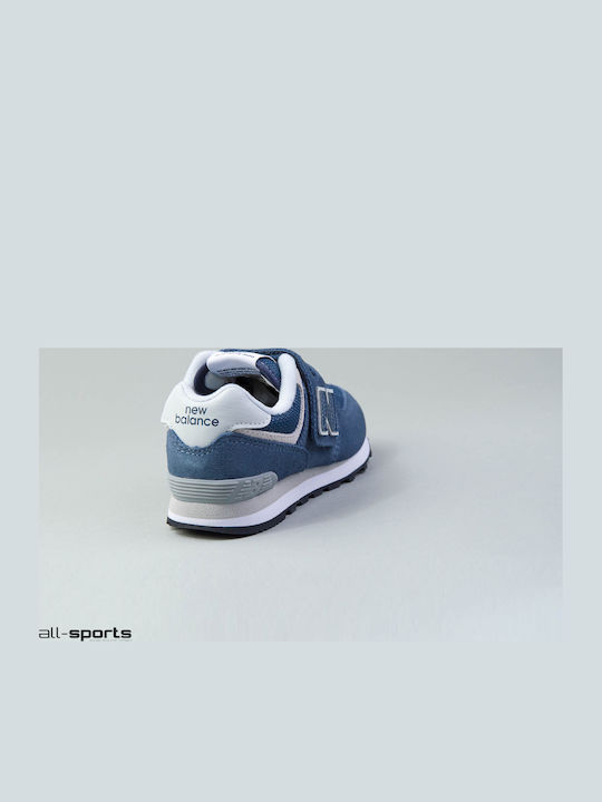 574 Classic Kids Sneakers with Scratch Navy Blue