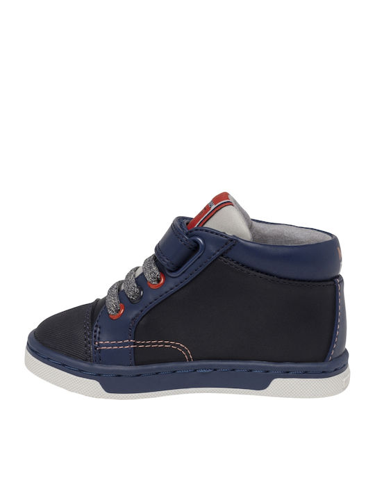 Παιδικά Sneakers High Ανατομικά με Σκρατς Πολύχρωμα