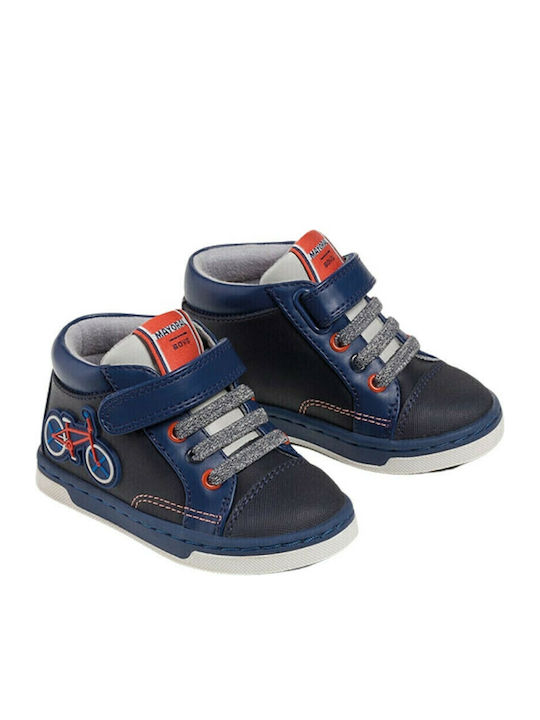 Παιδικά Sneakers High Ανατομικά με Σκρατς Πολύχρωμα
