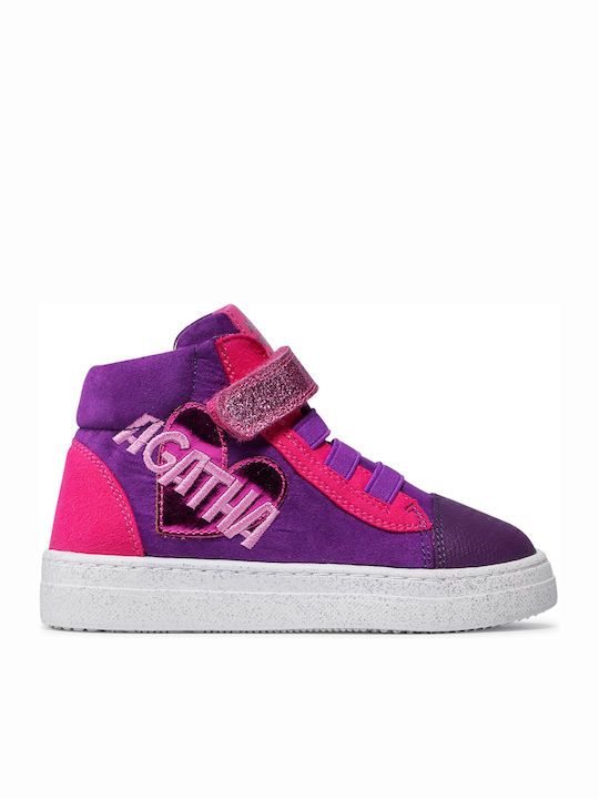 Kids Sneakers High Anatomic with Scratch Purple