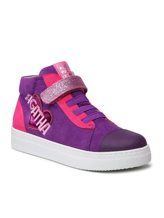 Kids Sneakers High Anatomic with Scratch Purple