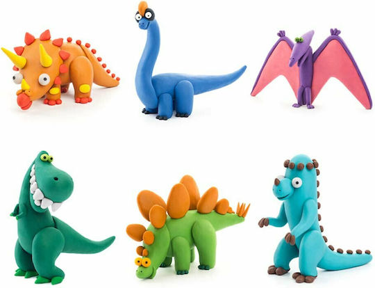 Hey Clay Claymates Динозаври Детски Глина Многоцветенς 390гр S006DINOS