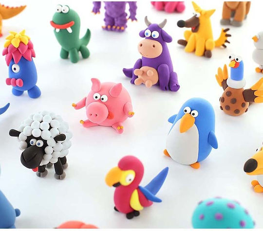 Hey Clay Claymates Animals Multicolour Modelling Clay 390gr