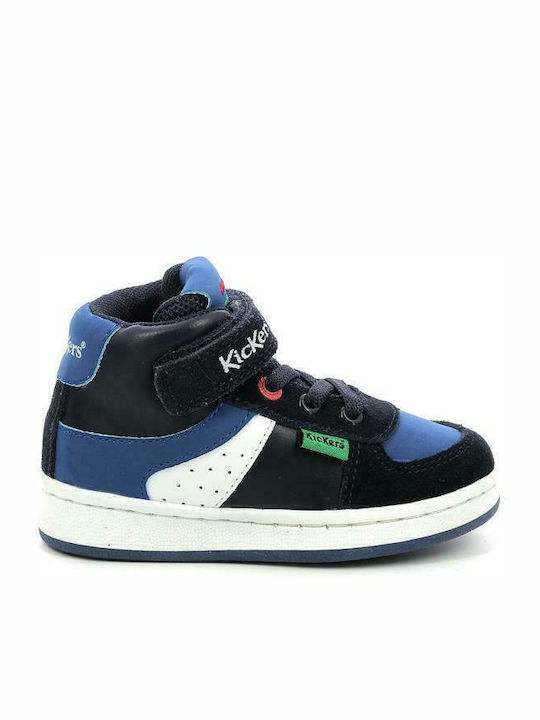 Bilbon Mid Παιδικά Sneakers High με Σκρατς Μπλε