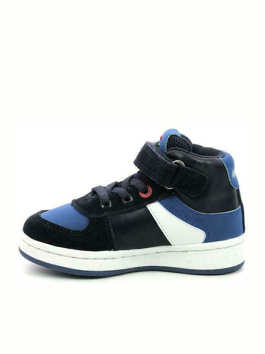 Bilbon Mid Παιδικά Sneakers High με Σκρατς Μπλε