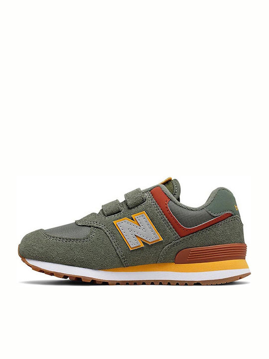 574 Classic Classic Kids Sneakers with Scratch Khaki