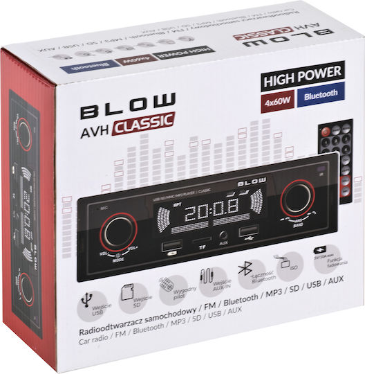 Blow Classic Car Radio 1 DIN Bluetooth USB