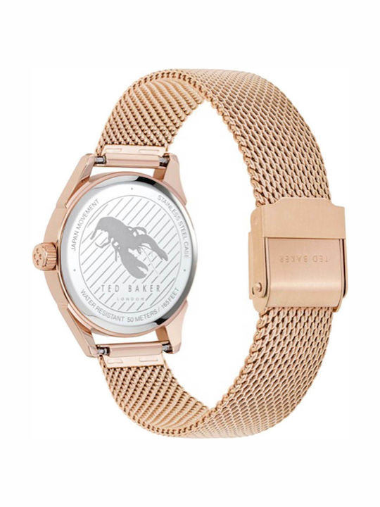 Ted Baker Luchiaa Women's Watch with Pink Gold Metal Bracelet