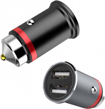 Ezra CR03 Auto-Ladegerät 2.4A mit Anschlüssen: 2xUSB Schwarz Farbe