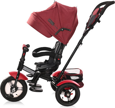 Lorelli Neo Air 2021 Kids Tricycle Convertible With Air Wheels, Sunshade, Push Handle & Storage Basket for 1-3 Years Red