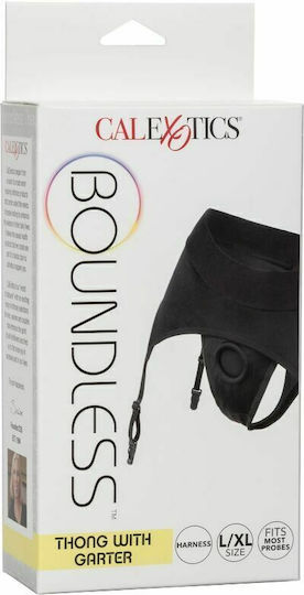 Calexotics Boundless Thong With Garter S / M Бельо в цвят Black