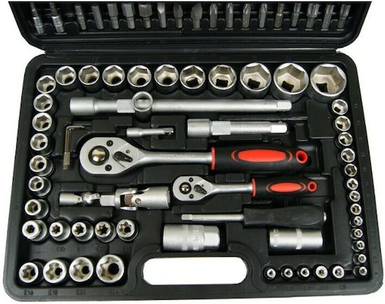 Ratschen- & Steckschlüssel-Sets 1\2" & 1\4" 108Stück