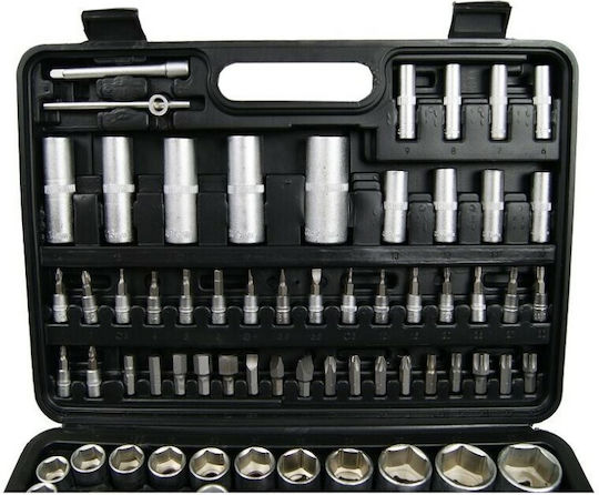 Ratschen- & Steckschlüssel-Sets 1\2" & 1\4" 108Stück