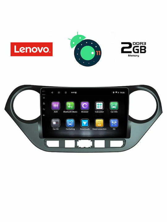 Lenovo Sistem Audio Auto pentru Audi A7 Hyundai i10 2014-2020 cu A/C (Bluetooth/USB/AUX/WiFi/GPS/Apple-Carplay/Partitură) cu Ecran Tactil 9"