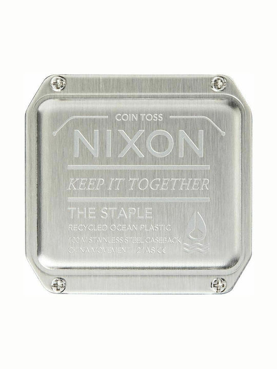 Nixon Ψηφιακό Γυναικείο Ρολόι 39mm Μπαταρίας με Ροζ Καουτσούκ Λουράκι