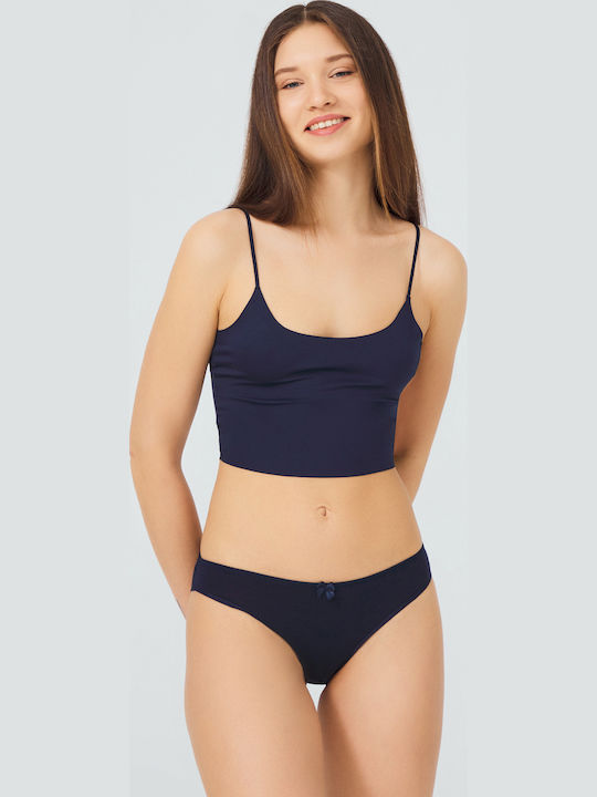Βαμβακερό Γυναικείο Slip Navy Μπλε