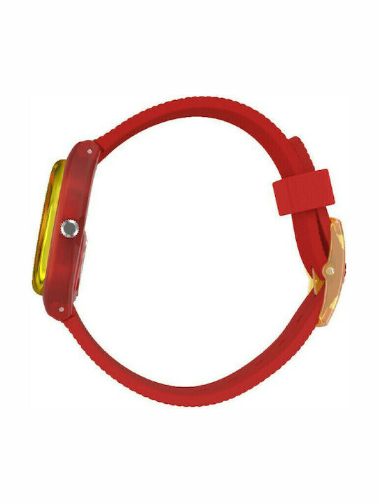 Swatch Retro-Rosso Γυναικείο Ρολόι 34mm Μπαταρίας με Κόκκινο Καουτσούκ Λουράκι