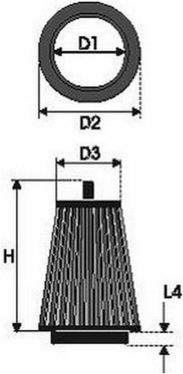 Green Freeflow Air Filter Open Type for Audi A6
