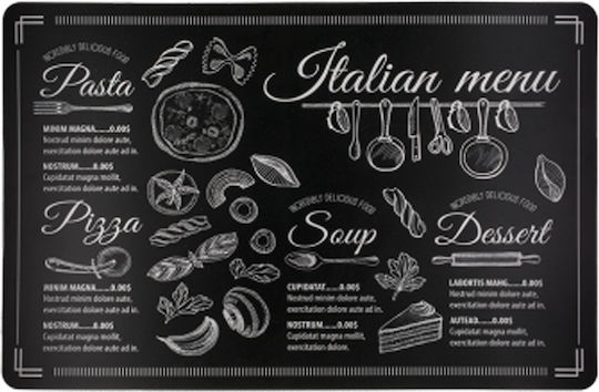 Out of the Blue Tasty Menu Platzdeckchen Kunststoff Schwarz 43.5x28.5cm 4Stück