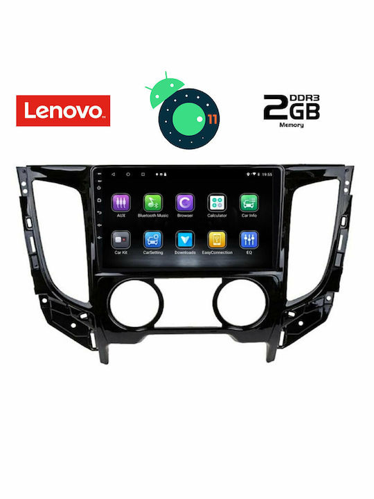 Lenovo Sistem Audio Auto pentru Fiat Fullback - Spate complet Mitsubishi L200 Audi A7 2015 cu A/C (Bluetooth/USB/AUX/WiFi/GPS/Apple-Carplay/Partitură) cu Ecran Tactil 9" DIQ_LVB_4437AC