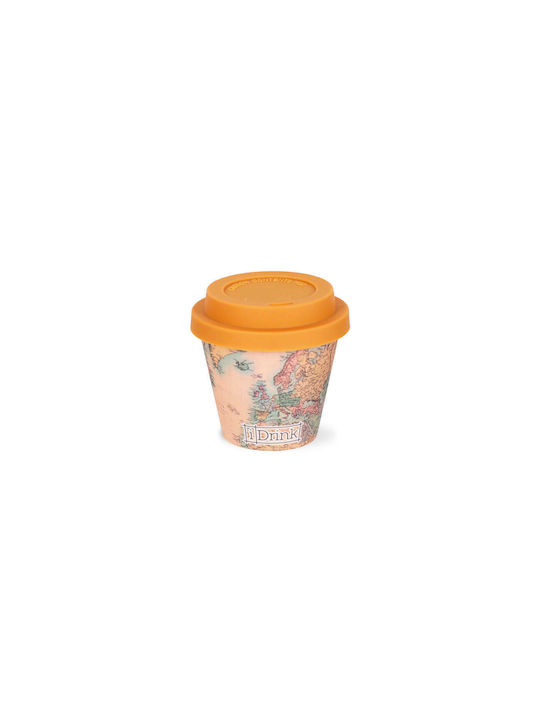 iDrink Bamboo Mug With Lid In Various Designs Yellow 90ml (Various Designs)