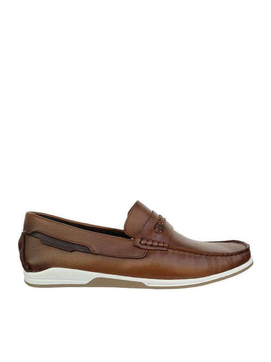 Leder Herren Mokassins in Tabac Braun Farbe