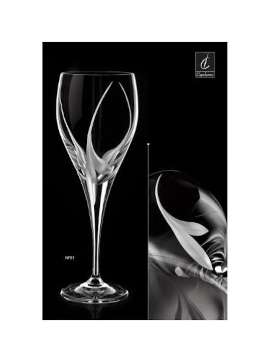 Capolavoro Set of Glasses Water made of Crystal Stemmed 6pcs