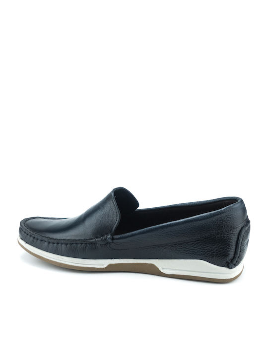 Leder Herren Mokassins in Blau Farbe