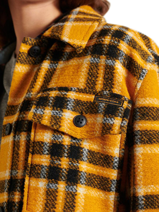 Women's Checked Yellow Overshirt